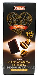טוראס שוקולד מריר 72% קפה ללתס 100ג'
