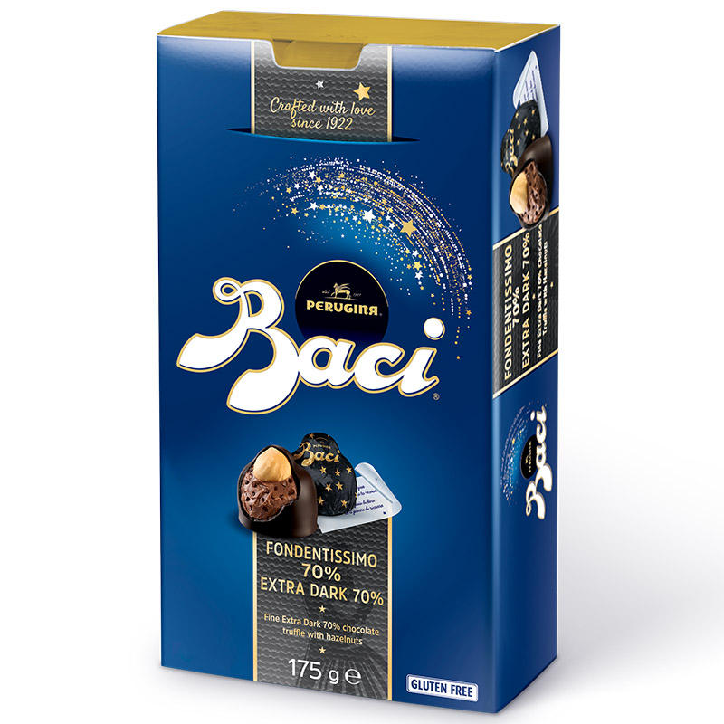 באצ'י מריר 70% קופסה 175 ג' PERUGINA BACI